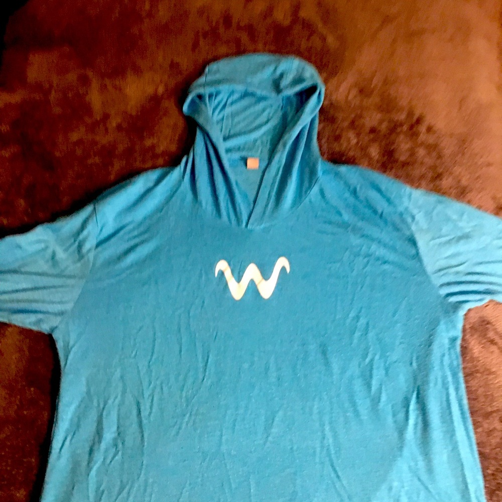 Hooded cotton fishing shirt M, worn